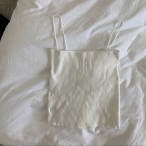 White ribbed cami
